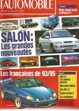 L'AUTOMOBILE MAGAZINE N°555 SALON 1992 / RENAULT SPYDER / CLIO RN 1.2 / CARINA