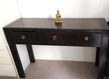 Console teck massif coloniale