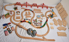 Lot De Train En Bois Brio Ponts Rails  Locomotives Personnages