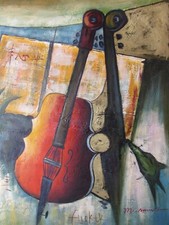 Musical Violon Huile Peinture