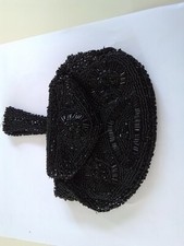 sac minaudière perles noires