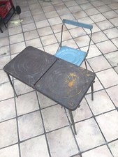 ancienne table et chaise Pliantes metal militaire?