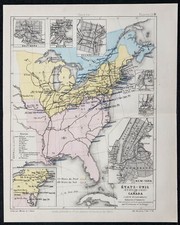 1874 - Carte des États-Unis