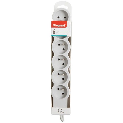 Legrand multiprise 6x2p - multiprise, 6x2p+t