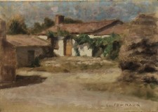 Antique painting painting J.P