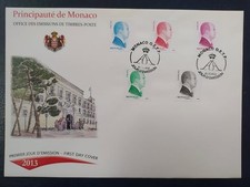 Enveloppe FDC grand format 1er jour Monaco 2012 Timbres Série Prince Albert neuf