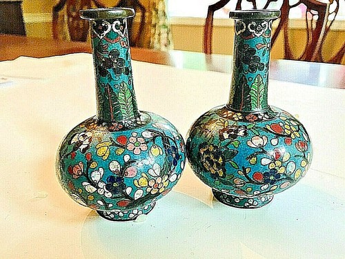 Pair japanese cloisonne - pair,