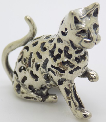 Chat ajouré argent 800 - ajouré,