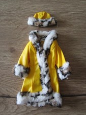 Manteau Ciré jaune fourrure +