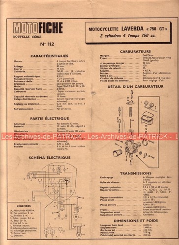 Laverda 750 fiche - gt,