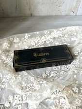 Boîte À Timbres Napoléon III Papier Mâché Noir