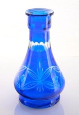 Nouveau vase de crystal BLEU décoratif pour chicha narghilé pyramide MEDIUM
