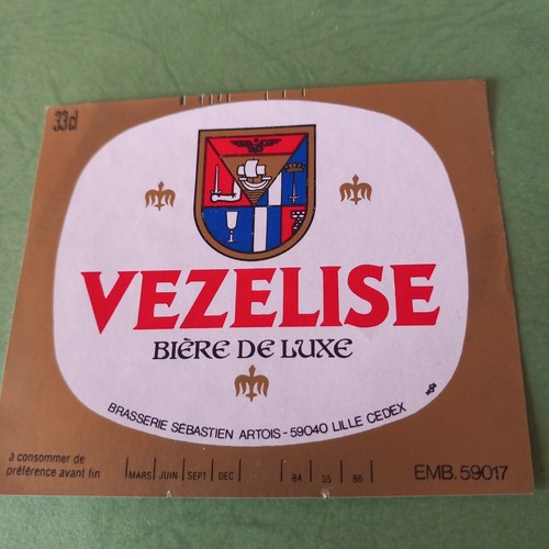 étiquette bière vezelise - bière,