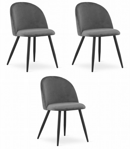 Fauteuil bello velours gris - fauteuil,