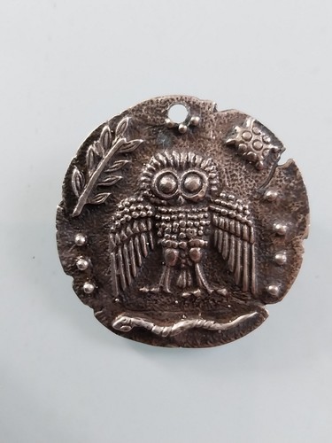 Broche argent chouette hiboux - broche,