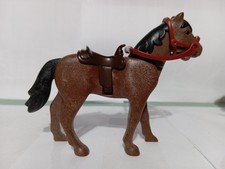 PLAYMOBIL FIGURINE CHEVAL BRUN