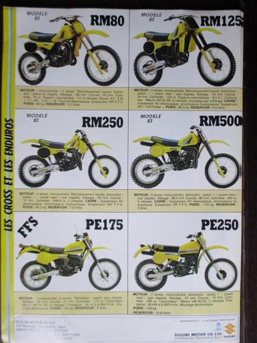 Brochure catalogue 1983 moto - catalogue,