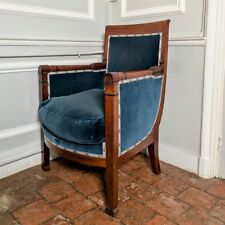 France, époque Empire - bergère en acajou et velours de coton