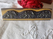 Tampon ancien frise idéale broderie frise champignon 13  cm  n°51-2