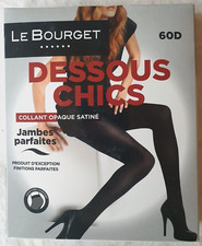 Collants opaque neuf bleu marine taille 3 Dessous Chic 60D, marque Le Bourget