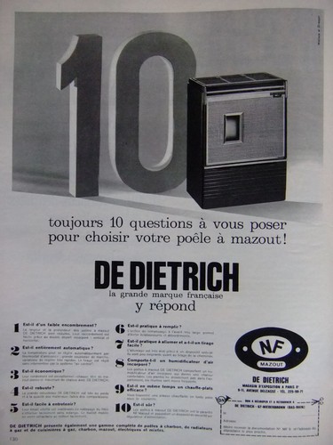 Publicité 1967 dietrich 10 - publicitÉ, de