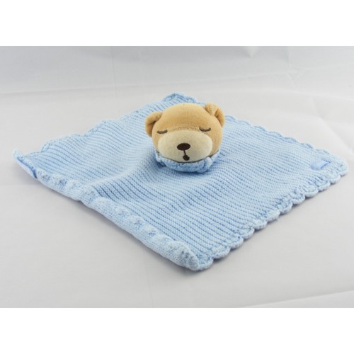 Doudou plat ours - , bleu