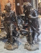 MOREAU 2 statues bronze DIANE