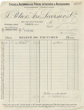 1909 CYCLES ET AUTOMOBILES PIECES DETACHEES ET ACCESSOIRES J POTIER AZE LECOR