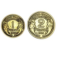 Morlon Lot 1 Franc Et 2 Francs