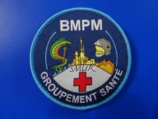 écusson sapeurs-pompiers écusson du groupement santé smur du bmpm tissé brodé