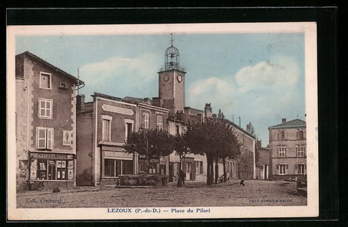 Cpa lezoux place - du,