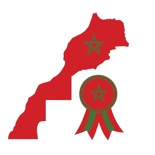 Flocage carte maroc pour - du,