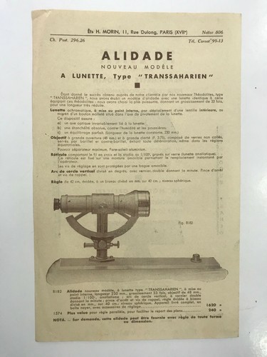 Ancienne notice morin - notice,