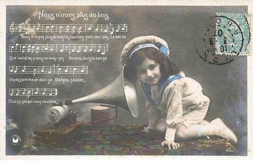 Fantaisie enfant écoutant - -,