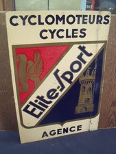 TOLE PEINTE AGENCE CYCLOMOTEURS CYCLES ELITE - SPORT no terrot motobecane bima