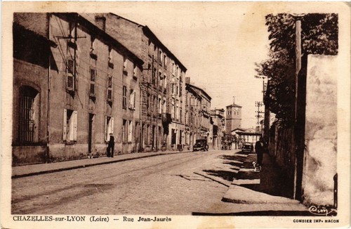 Cpa chazelles sur lyon rue - cpa,