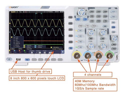 Owon xds3064e 60mhz 4ch 8bits - xds3064e,