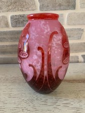 Vase art déco Le Verre Français modèle "digitales"