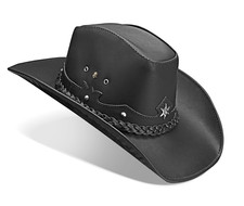 Chapeau cowboy noir - chapeau,