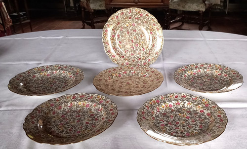 Assiettes creuses porcelaine - 6,