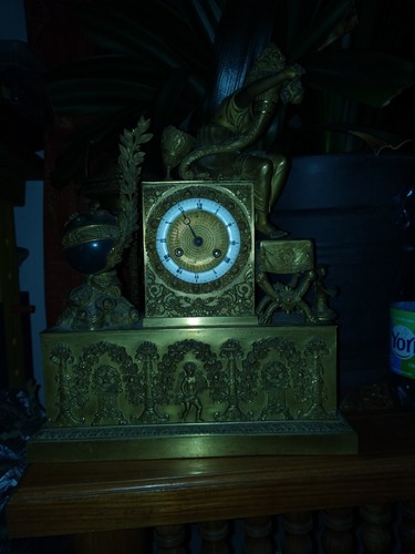 Pendule cheminee bronze - pendule,