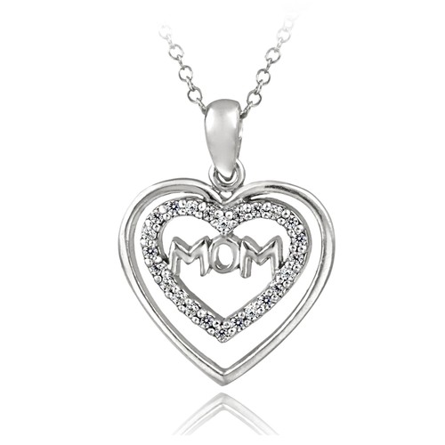 925 argent zircone maman - 925,