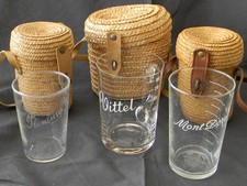 Lot de 3 verres de curiste anciens.