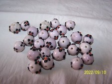 Anciennes perles en pâte de verre murano. Couleur rose. Vendue à l'unité. N°226