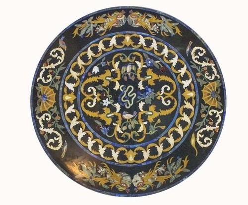Center black marble table - center,