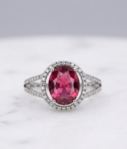 Bague halo zircon topaze - halo,