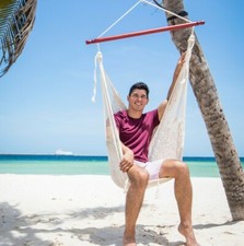 Fauteuil suspendu en filet