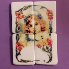 QUATRE FEVES - PUZZLE TABLEAU ARTISTE MUCHA  XIXème - style Art Nouveau