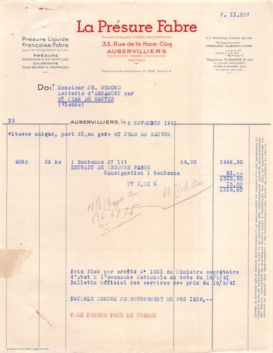 1941 presure liquide - presure, la