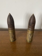 Paire Ancienne Douille Obus